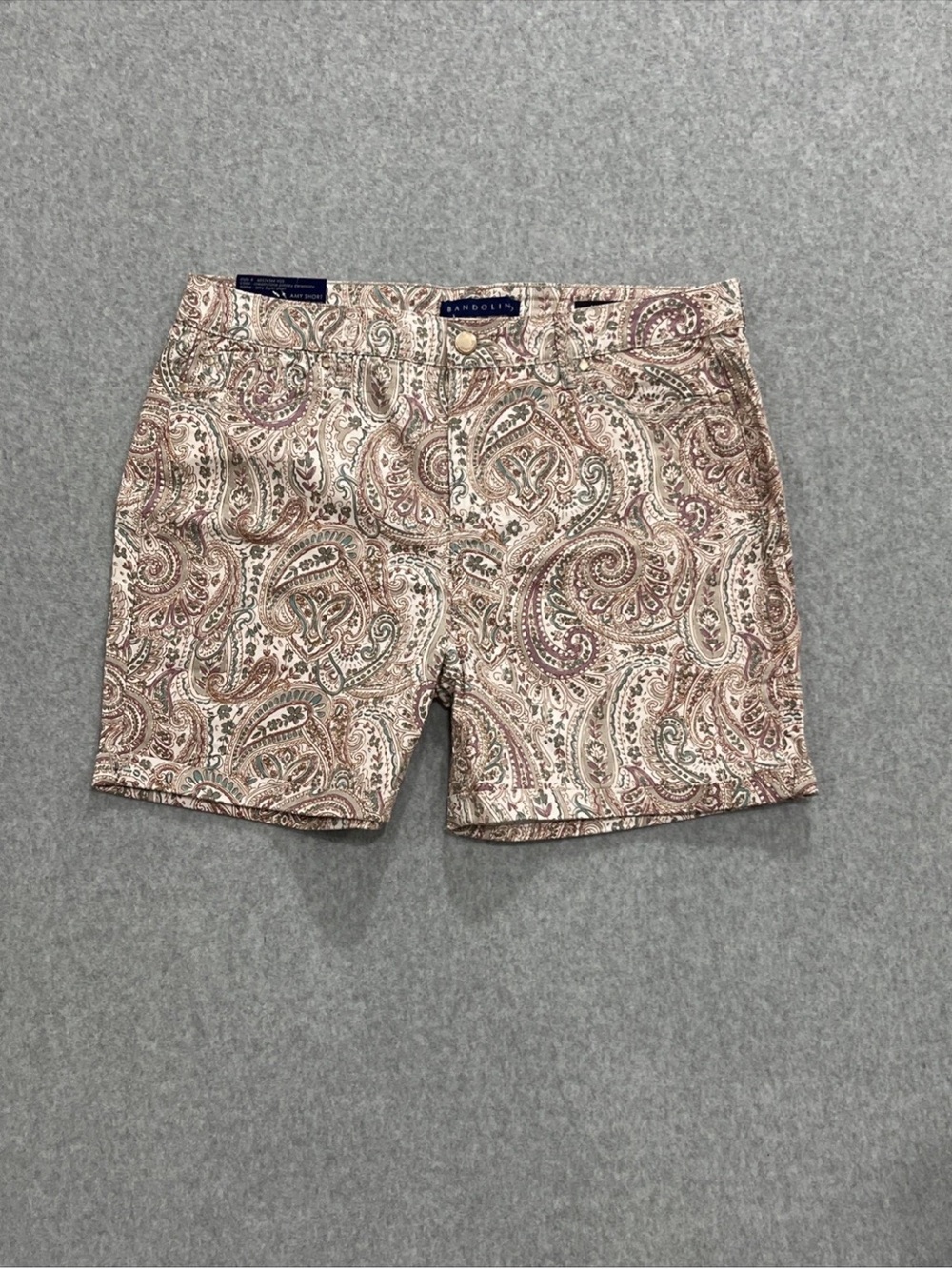 Bandolino Amy Short NWT Womens Size 14 Paisley Print Multicolor Stretch Short